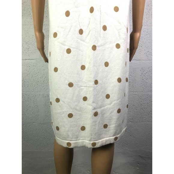 Tommy Hilfiger Off-White & Gold Polka Dots Dress Style IA57635203 Size XL - Picture 5 of 10